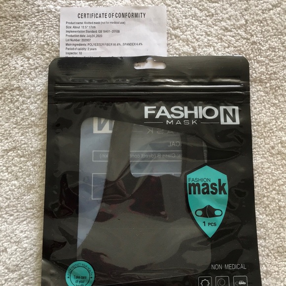 Fashion Facemask 3 PACK mixed colors - Picture 6 of 12